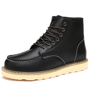 Nouvelles Bottes <span class=keywords><strong>Homme</strong></span> Élégantes en Cuir PU à Lacets avec Logo, Grandes Tailles 38-46, Marque de Mode Design, Chaussures en Cuir Véritable pour <span class=keywords><strong>Homme</strong></span>, Wenzhou - Product Image 4