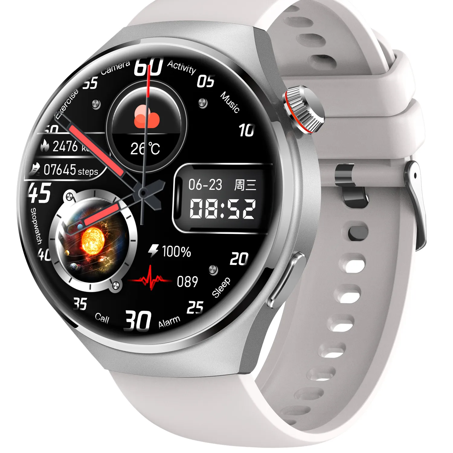 New MT26 smartwatch Bluetooth call heart rate blood pressure health AMOLED screen sports watch