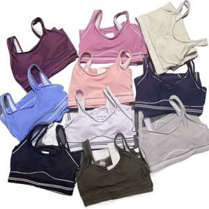 2026 Aol0 Two-Piece Contrasting Colors Sports Set with Bra <strong>Leggings</strong> Comfortable Elastic Breathable Spandex Polyester Yoga Sets - Product Image 5
