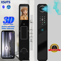 K9 TTLock WiFi Akıllı Kedigözü Kilidi Yüz, Avuç İçi Damarı, Çoklu Kilit Açma, Aktif İnterkom, 5 Dil, Ahşap Kapı, Ev, Daire, Ofis için