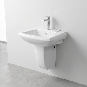 ชุดสุขภัณฑ์เซรามิกแบบสองชิ้น Africa Market Square พร้อมโถสุขภัณฑ์แบบ Washdown P-Trap และอ่างล้างหน้าแบบตั้งพื้นเข้าชุด - Product Image 6