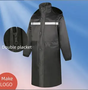 Cappotto lungo impermeabile di un pezzo Chunya filatura all'aperto a prova di pioggia protezione del lavoro abbigliamento riflettente da passeggio