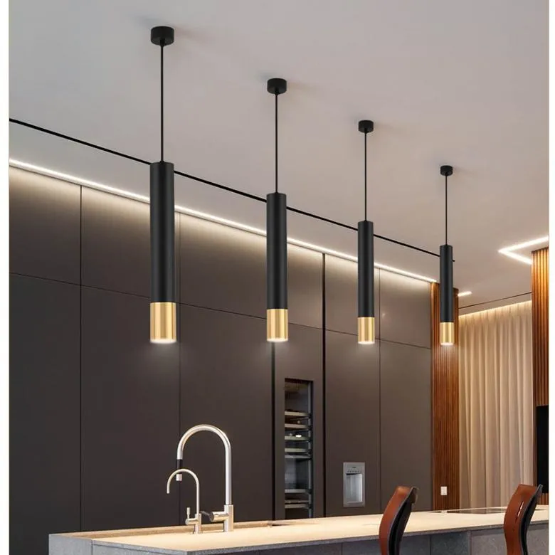 pendant lighting for kitchen aluminum tube pendant light black brass gold home kitchen bar linear pendant light chandelier