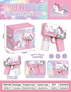Máquina de Burbujas Eléctrica Portátil <span class=keywords><strong>3D</strong></span> para Niños, Pistola de Burbujas de Juguete Automática para Jugar al Aire Libre - Product Image 3