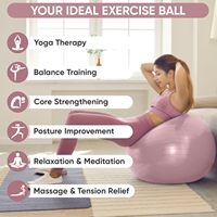 Pelota de Pilates CZFIT de 55 cm con Logotipo Personalizado, Pelota de Ejercicio de Masaje Suave de 65 cm, Material de PVC Ecológico para Gimnasio, Yoga y Equilibrio