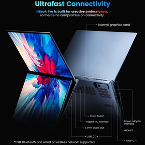 Nuevo Portátil N-ONE Nbook <span class=keywords><strong>Pro</strong></span>, 32 GB + 1 TB, Pantalla Dual de 16 Pulgadas, W11 <span class=keywords><strong>PRO</strong></span> I7-1260P de 12 Núcleos, 3800 mAh - Product Image 5
