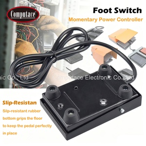 สวิตช์เท้าเหยียบโลหะสีดำ FS-1 10A 24V 250VAC แบบกดติดปล่อยดับ พร้อมสายเคเบิลยาว 1 เมตร สำหรับเครื่องจักรอุตสาหกรรม - Product Image 3