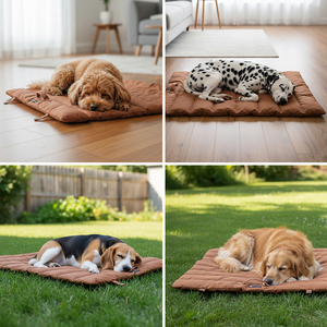 Tapis de voyage pliable pour <span class=keywords><strong>chien</strong></span>, imperméable, durable, portable, tapis d'extérieur pour animaux de compagnie, matelas de voyage léger pour chiens - Product Image 4