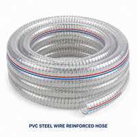 Tuyau en PVC renforcé de fil d'acier, tuyau d'aspiration et de refoulement en spirale robuste pour l'agriculture, l'irrigation, les étangs à poissons, le vide, de 1/2 à 6 pouces