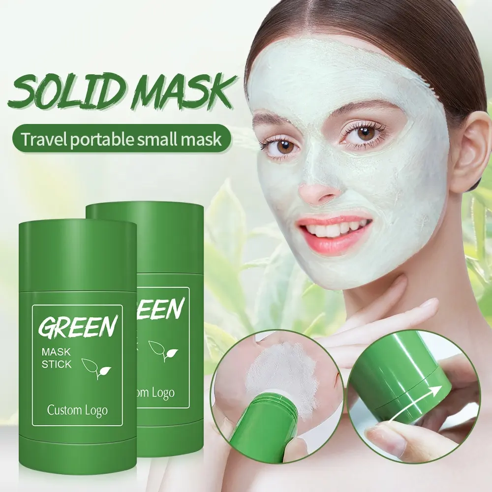 Joyan Private Label Facial Deep Cleansing Skin Care Greenmask Stick Acne Mud Mask Organic Green Tea Face Clay Mask Stick