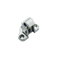 Ensemble de serrure cryogénique avec poignée en alliage de zinc, loquet finition chrome brillant, 2 clés, entraxe 50 mm pour serrures à cylindre bas.