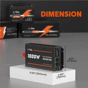 Инвертор LiTime 1000W 12V с чистой синусоидой |   Преобразователь постоянного тока в переменный для автодомов, солнечных и автономных систем - Product Image 5
