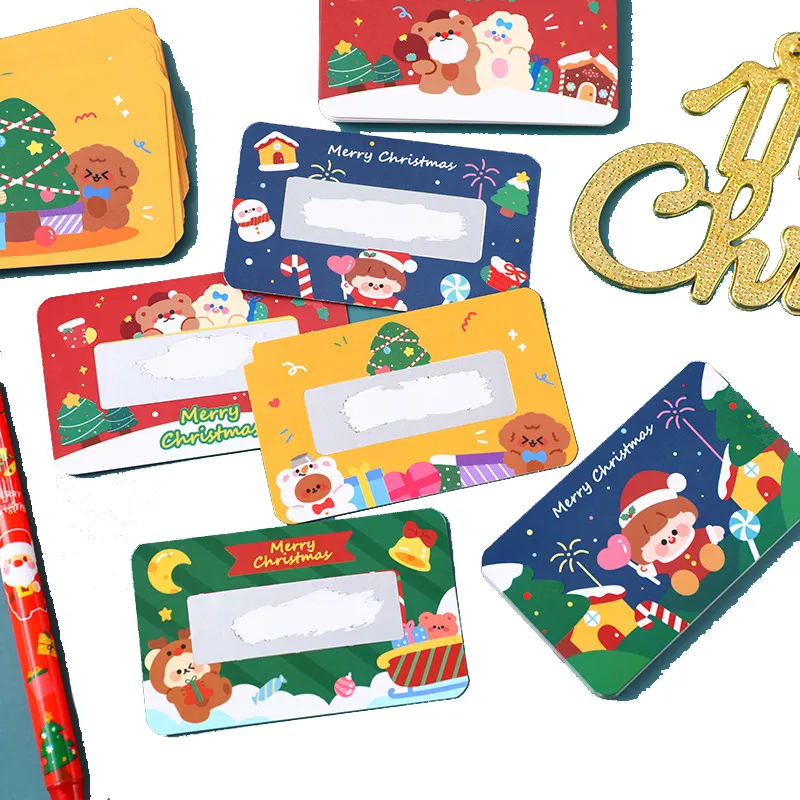 Großhandel Cartoon Scratch Card Weihnachts schreiben Scratch Geschenk karten für Kinder