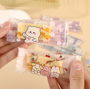 4*9.5cm Candy Biscuit Snacks Packaging Bag Luxury Gummy Biscuit Packaging Bag <b>Back</b> Sealing Bag - Product Image 2