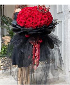 Fée Voile Frais Fleur Emballage <span class=keywords><strong>Tulle</strong></span> Bouquet Décoration À Carreaux <span class=keywords><strong>Tulle</strong></span> et <span class=keywords><strong>Fleuriste</strong></span> Fleur Emballage Maille - Product Image 6