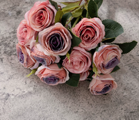 Fleurs murales artificielles en plastique de style européen Vcare, roses faites à la main, pour la décoration de la maison, utilisation en mariage, toucher naturel
