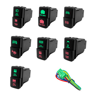 สวิตช์โยกแบบ DPDT 8 ขา 12V/24V เปิด-ปิด พร้อมไฟ LED แสดงสถานะ ป้องกันน้ำ IP68 ผลิตจากทองเหลือง สำหรับรถพ่วง รถบรรทุก รถยนต์ RV รถสำหรับขับบนหิมะ - Product Image 4