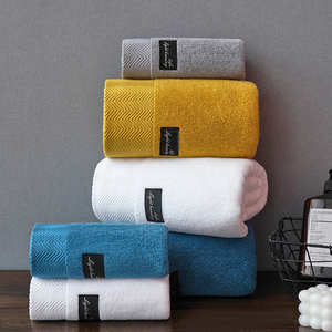 Jacquard Phong Cách Tre Sang Trọng Nhà Khăn Tắm Thấm Dày Khăn Chất Lượng Hữu Cơ Bông Khách Sạn Khăn Mát - Product Image 2