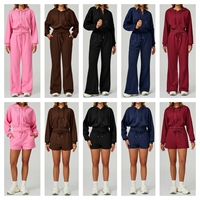 Ensemble de survêtement d'hiver en coton épais, taille XL, pour le sport, la course à pied, sweat-shirt à manches longues, veste à capuche, pantalon de survêtement à cordon