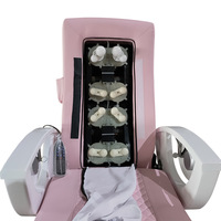 Équipement professionnel pour salon de manucure, fauteuil de spa pour les pieds à dossier haut, fauteuil de pédicure moderne de luxe, électrique, inclinable, rose