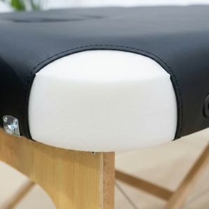 <span class=keywords><strong>Table</strong></span> de <span class=keywords><strong>massage</strong></span> pliable en <span class=keywords><strong>bois</strong></span> de hêtre à 2 sections |   260 kg 7 cm Mousse |   Spa, chiropratique, salon de beauté, tatouage des cils |   GPSR ISO9001 OEM - Product Image 6
