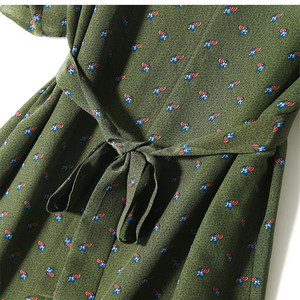 Sangli-Vestido largo de seda con faja Digital, elegante, informal - Product Image 3