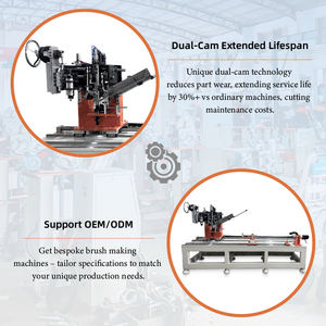 Machine automatique de fabrication de brosses cylindriques à 2 axes MEIXIN - Équipement de perçage et de tuftage pour brosses cylindriques polyvalentes - Product Image 4