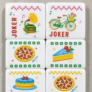 U.fun Set di Mahjong Americano di Lusso, Tessere Moderne in Acrilico, Portatile, Ecologico, Resistente all'Acqua, Tema Gatto con Retro Perlato <span class=keywords><strong>Rosa</strong></span> - Product Image 3