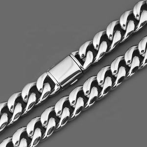 Collar Cubano de Acero Inoxidable para Hombre y Mujer, Joyería con Cierre de Cable, Accesorios Personalizados, Joyería Hip Hop, Cadena Cubana con Diamantes - Product Image 4