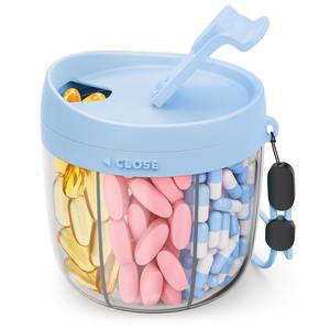 2025 Factory Cute Pill Dispenser mit 7 großen Fächern Tragbarer Pillenflaschen-Organizer mit breiter Öffnung für eine einfache Verwendung - Product Image 1