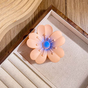 กิ๊บติดผมรูปดอกไม้ขนาดใหญ่สีพื้นสำหรับผู้หญิงผมหนา เครื่องประดับผมพลาสติกแฟชั่นสำหรับสาวๆ - Product Image 4