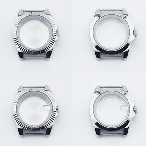 New 39mm 904L Stainless Steel Silver <b>Watch</b> <b>Case</b> with Sapphire Crystal for Waterproof Mechanical <b>Watch</b> Assembly - Product Image 5
