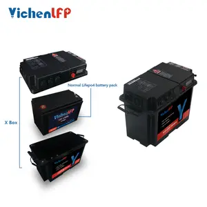 Groupe 29 31 remplacement de l'acide de plomb 12.8V stockage solaire Pack de batterie au Lithium batterie LiFePO4 12V 150Ah boîte de batterie Portable pour RV