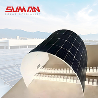 Panneau solaire flexible Sunman ultra fin 430W/520W monocristallin, efficacité 19,34%, boîtier de jonction IP68, sans cadre, léger pour
