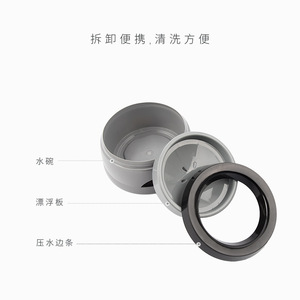 Aisenka Bol d'eau pour animaux de compagnie, bol de voiture antidérapant arrondi pour chien et chat, utilisation en voyage - Product Image 3