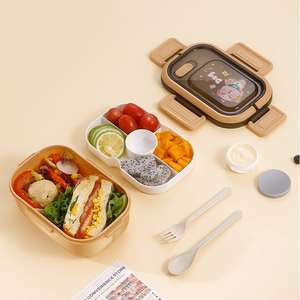 Fiambrera <span class=keywords><strong>de</strong></span> venta <span class=keywords><strong>muy</strong></span> caliente para niños, contenedor <span class=keywords><strong>de</strong></span> comida, fiambrera <span class=keywords><strong>de</strong></span> plástico para niños y juego <span class=keywords><strong>de</strong></span> botellas - Product Image 5