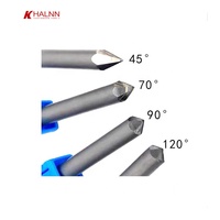 Fraise PCD de 6mm, 35, 30, 35, 40, 45 degrés, fraiseuse en diamant, outils en granit dur, blocs de gravure