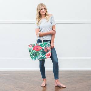 Borsa Tote da Spiaggia in Tela Riutilizzabile di Marca Classica per Donna - Product Image 2