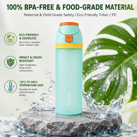 Bouteille d'eau sport double usage 770 ml, anti-fuite, portable, pour les voyages en plein air et la salle de sport