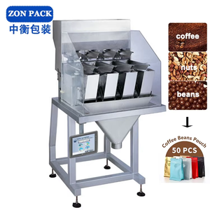 Balance <span class=keywords><strong>de</strong></span> pesage semi-automatique pour <span class=keywords><strong>grains</strong></span>, machine <span class=keywords><strong>de</strong></span> remplissage <span class=keywords><strong>de</strong></span> café à 4 têtes linéaires pour l'emballage en sachet debout - Product Image 2