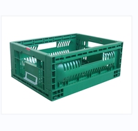 Caisse en plastique pliable et empilable pour le stockage et le transport de fruits et légumes, en PP robuste, 400x300x170mm