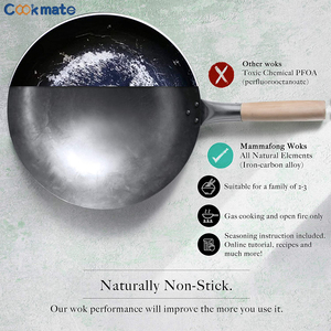 Trung Quốc Phong Cách Chảo Pan Trên Bán Carbon Thép Woks & Xào Chảo Thiết Bị Nhà Bếp Công Cụ - Product Image 2