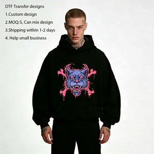 Autocollant de transfert thermique DTF personnalisé prêt à presser, motif <span class=keywords><strong>chat</strong></span> de dessin animé, impression DTF en gros, étiquette de décalcomanie, plastisol, pour vêtements - Product Image 1