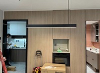 Luz colgante LED Ce Rohs para oficina en casa Luz de comedor de forma larga con 3 años de garantía Tamaños medios