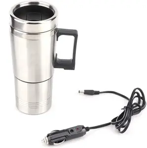 Car Electric Kettle 12V 350ml+150ml Stainless Steel Portable Car Electric Heating Mug Drinking Cup Travel Kettle Water Boiler