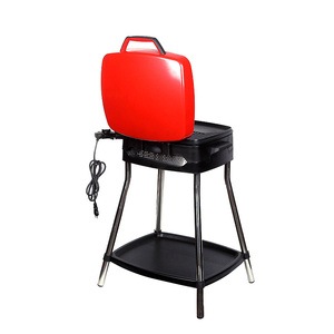 Barbacoa eléctrica de acero inoxidable, 1450W, 120V, pequeña, sin humo, con soporte - Product Image 3