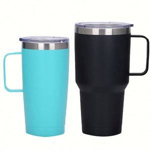 Gobelet isotherme personnalisé en acier inoxydable 20/30 oz avec poignée, double paroi sous vide, écologique, pour fêtes et voyages, pour boissons chaudes/froides - Product Image 1