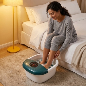 Bañera de Hidromasaje Eléctrica para Pies, Máquina de Masaje Shiatsu con Burbujas de Aire y Rodillos de Masaje Shiatsu - Product Image 1
