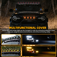 Barre lumineuse LED RGB modulaire réglable de 50-52 pouces, 9 modules, style X, pour toit de Jeep Wrangler Gladiator Bronco tout-terrain