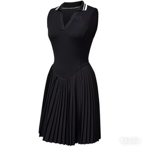 Robe d'été respirante personnalisée pour femmes, Fitness, Spinning, Golf, Cyclisme, Tennis de Table, Jupe à Col Polo avec Poches, Vêtements de Tennis - Product Image 2